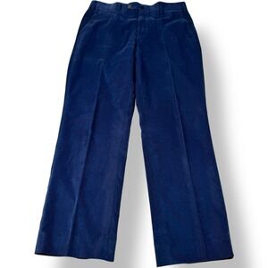 Vigano Blue Corduroy Flat Front Dress Pants Cotton Men's Size 32x30